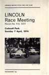 Programme cover of Cadwell Park Circuit, 07/04/1974