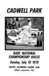 Programme cover of Cadwell Park Circuit, 13/07/1975