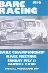 Programme cover of Cadwell Park Circuit, 11/07/1976