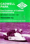 Programme cover of Cadwell Park Circuit, 23/05/1981