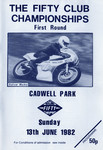 Programme cover of Cadwell Park Circuit, 13/06/1982