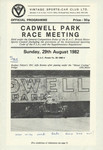 Programme cover of Cadwell Park Circuit, 29/08/1982