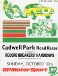 Programme cover of Cadwell Park Circuit, 10/10/1982