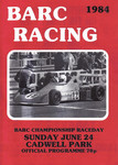 Programme cover of Cadwell Park Circuit, 24/06/1984