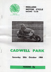 Programme cover of Cadwell Park Circuit, 20/10/1984