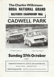 Programme cover of Cadwell Park Circuit, 27/10/1985