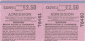 Ticket for Cadwell Park Circuit, 27/10/1985