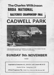 Programme cover of Cadwell Park Circuit, 09/11/1986