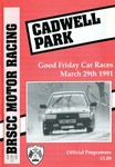 Programme cover of Cadwell Park Circuit, 29/03/1991