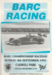Programme cover of Cadwell Park Circuit, 08/09/1991