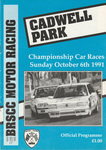 Programme cover of Cadwell Park Circuit, 06/10/1991