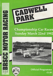 Programme cover of Cadwell Park Circuit, 22/03/1992