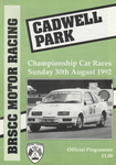 Programme cover of Cadwell Park Circuit, 30/08/1992