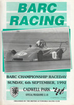 Programme cover of Cadwell Park Circuit, 06/09/1992