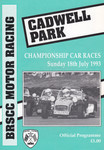 Programme cover of Cadwell Park Circuit, 18/07/1993