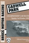 Programme cover of Cadwell Park Circuit, 03/10/1993