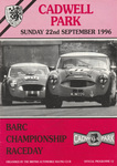 Programme cover of Cadwell Park Circuit, 22/09/1996