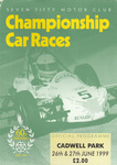 Programme cover of Cadwell Park Circuit, 27/06/1999