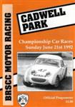 Programme cover of Cadwell Park Circuit, 21/06/1992