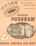 Programme cover of Cajon Speedway, 16/09/1961