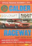 Programme cover of Calder Park Raceway, 01/12/1974