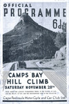 Programme cover of Camps Bay Hill Climb, 28/11/1936