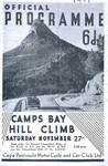 Programme cover of Camps Bay Hill Climb, 27/11/1937