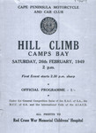 Programme cover of Camps Bay Hill Climb, 26/02/1949