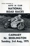 Programme cover of Carnaby Raceway, 03/08/1975