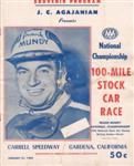 Programme cover of Carrell Speedway, 31/01/1954