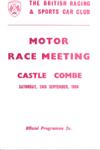Programme cover of Castle Combe Circuit, 24/09/1966