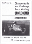 Programme cover of Castle Combe Circuit, 10/08/1968