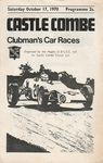 Programme cover of Castle Combe Circuit, 17/10/1970