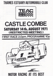 Programme cover of Castle Combe Circuit, 14/08/1971