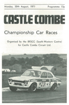 Programme cover of Castle Combe Circuit, 30/08/1971