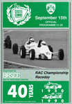 Programme cover of Castle Combe Circuit, 15/09/1990