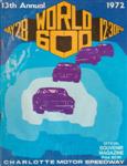 Programme cover of Charlotte Motor Speedway, 28/05/1972