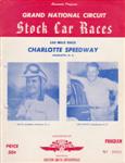Programme cover of Charlotte Speedway, 30/05/1954