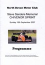 Programme cover of Chivenor Sprint Course, 16/09/2007