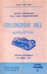 Programme cover of Collingrove Hill Climb, 01/04/1961