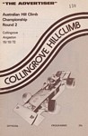 Programme cover of Collingrove Hill Climb, 15/10/1972