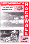 Programme cover of Cowdenbeath Racewall, 17/04/1993
