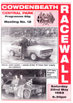 Programme cover of Cowdenbeath Racewall, 22/05/1993