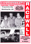 Programme cover of Cowdenbeath Racewall, 21/08/1993