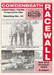 Programme cover of Cowdenbeath Racewall, 02/10/1993