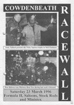 Programme cover of Cowdenbeath Racewall, 23/03/1996