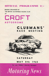 Programme cover of Croft Circuit, 08/05/1965