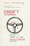 Programme cover of Croft Circuit, 09/03/1968