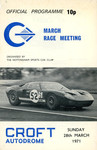 Programme cover of Croft Circuit, 28/03/1971