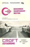Programme cover of Croft Circuit, 06/08/1972